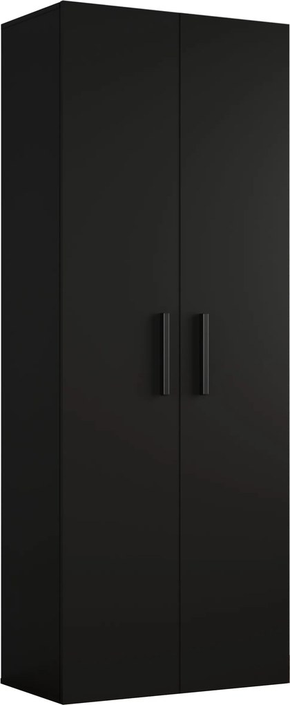 Garderoba MODULO - Czarny / Bez lameli / Bez lustra / 80 cm / —