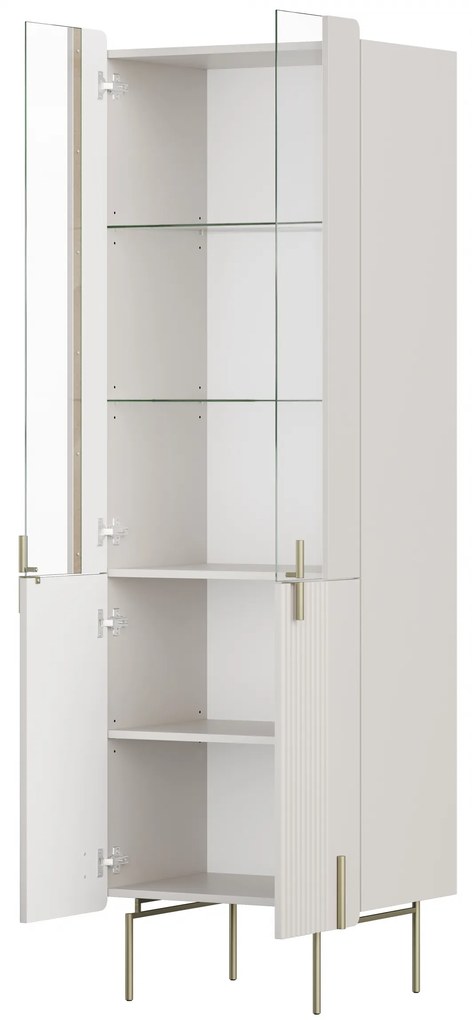 Witryna Malmi 60 cm - kaszmir / złote nóżki