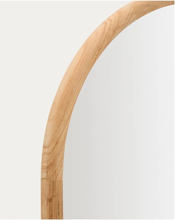 Lustro z drewnianą ramą ścienne 55x155 cm Milsa – Kave Home