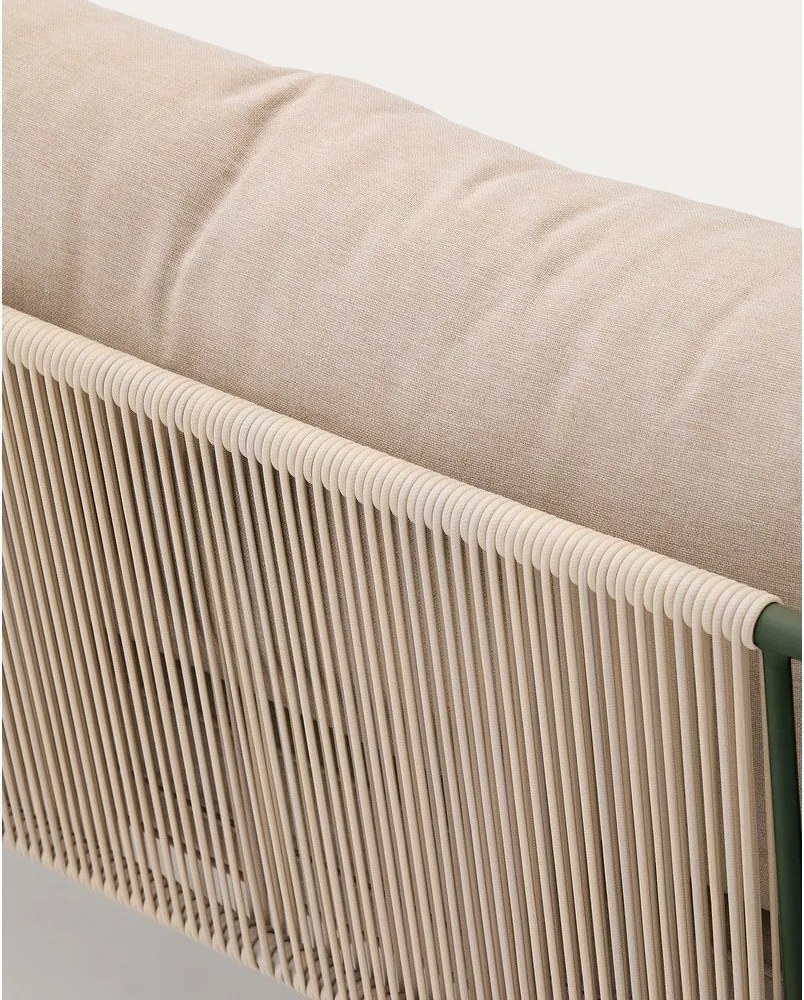 Zielona/beżowa tapicerowana sofa ogrodowa Zivia – Kave Home