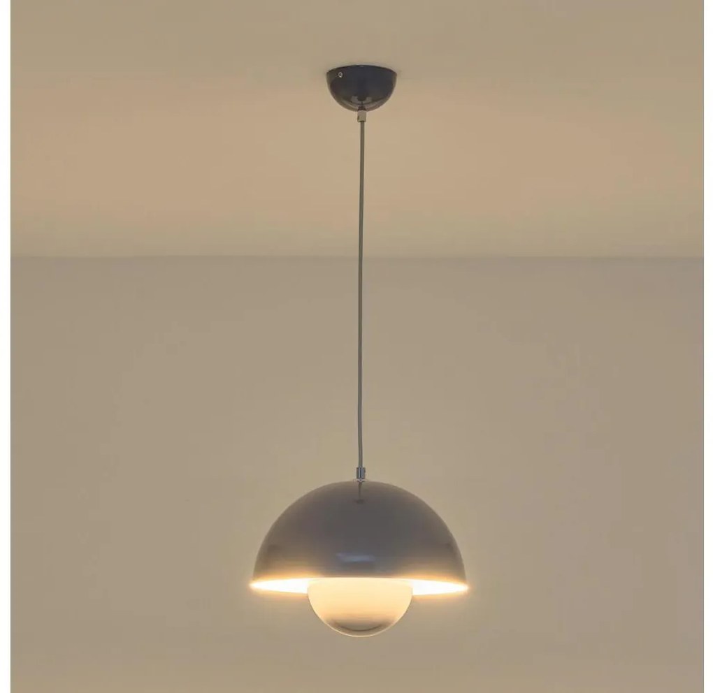 Lampa wisząca na przewodzie JARDEN 1xE27/15W/230V szara