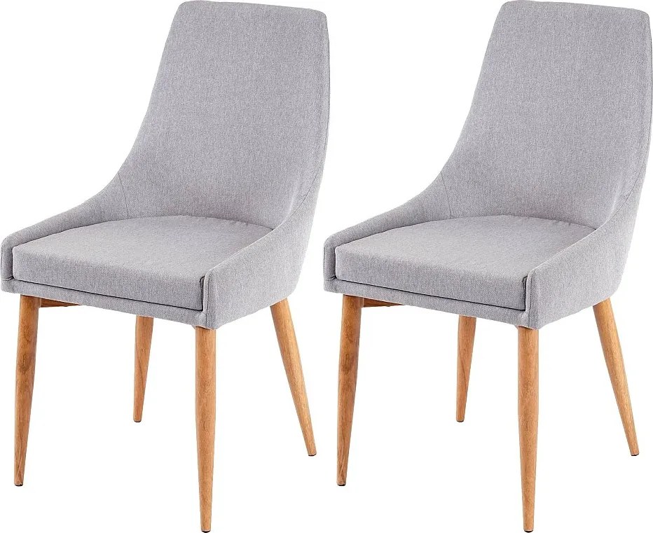 Krzesło do jadalni MCW-B44 II (zestaw 2 sztuk),  tkanina/tekstylia szary