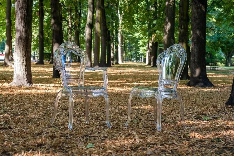 Transparentne krzesło glamour - Goxi 2X