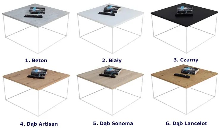 Kwadratowy stolik kawowy beton - Otax 5X
