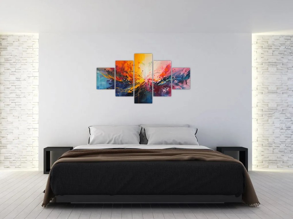 Obraz - Abstrakcja kolorów (125x70 cm)