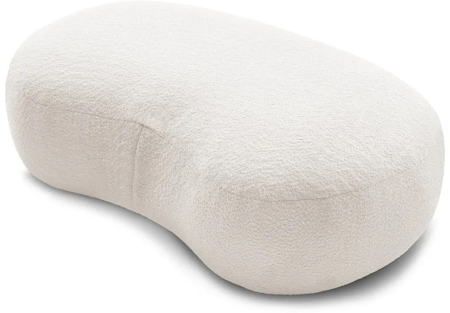 Biały podnóżek z materiału bouclé Saint-Germain – Bobochic Paris