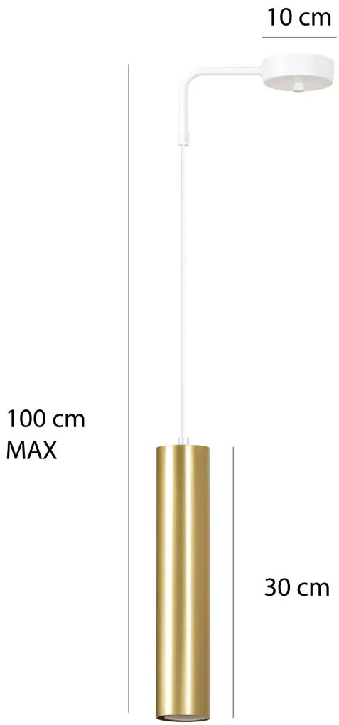 Czarna nowoczesna lampa wisząca tuba - D061 F9-G57