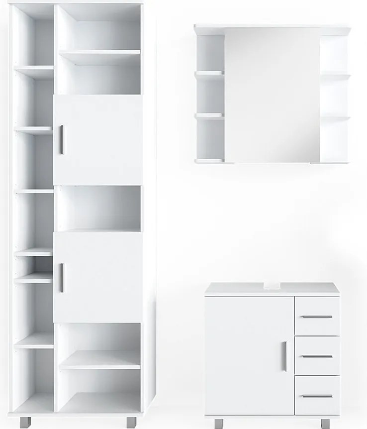 Zestaw mebli łazienkowych biały 60x33x60.8 ilias
