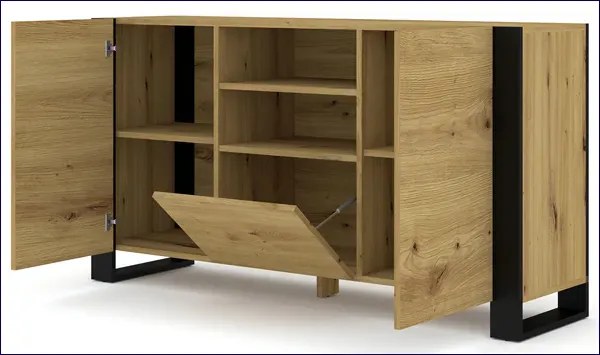 Duża Komoda Do Salonu Dąb Artisan L7-K02