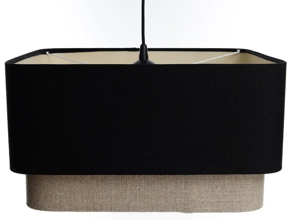 Lampa wisząca KWADRO DUO 006 51x47cm czarna/beżowa BPS KONCEPT