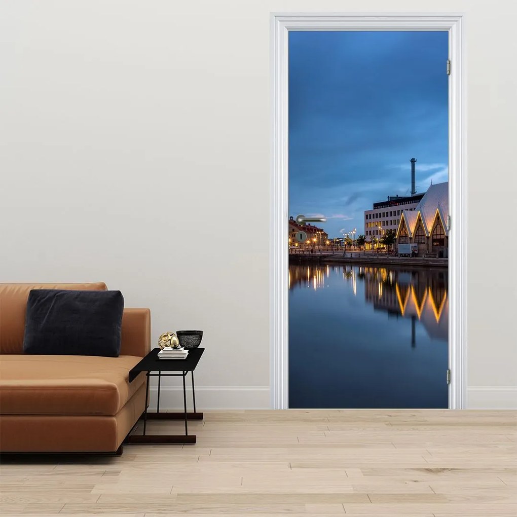 Fototapeta na drzwi - Kanał wodny - Göteborg (95x205cm)