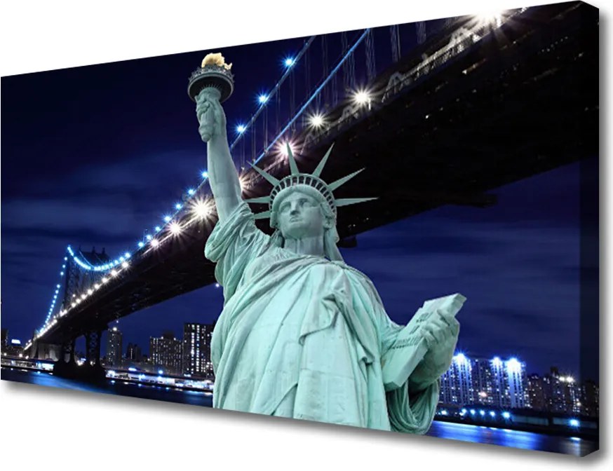 Zdjęcie na płótnie Nowojorski Most i Wolność