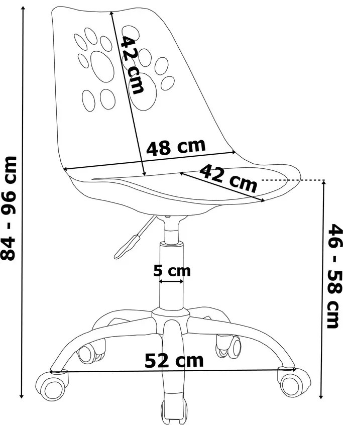 Niebieski dziecięcy fotel obrotowy A2-Z05