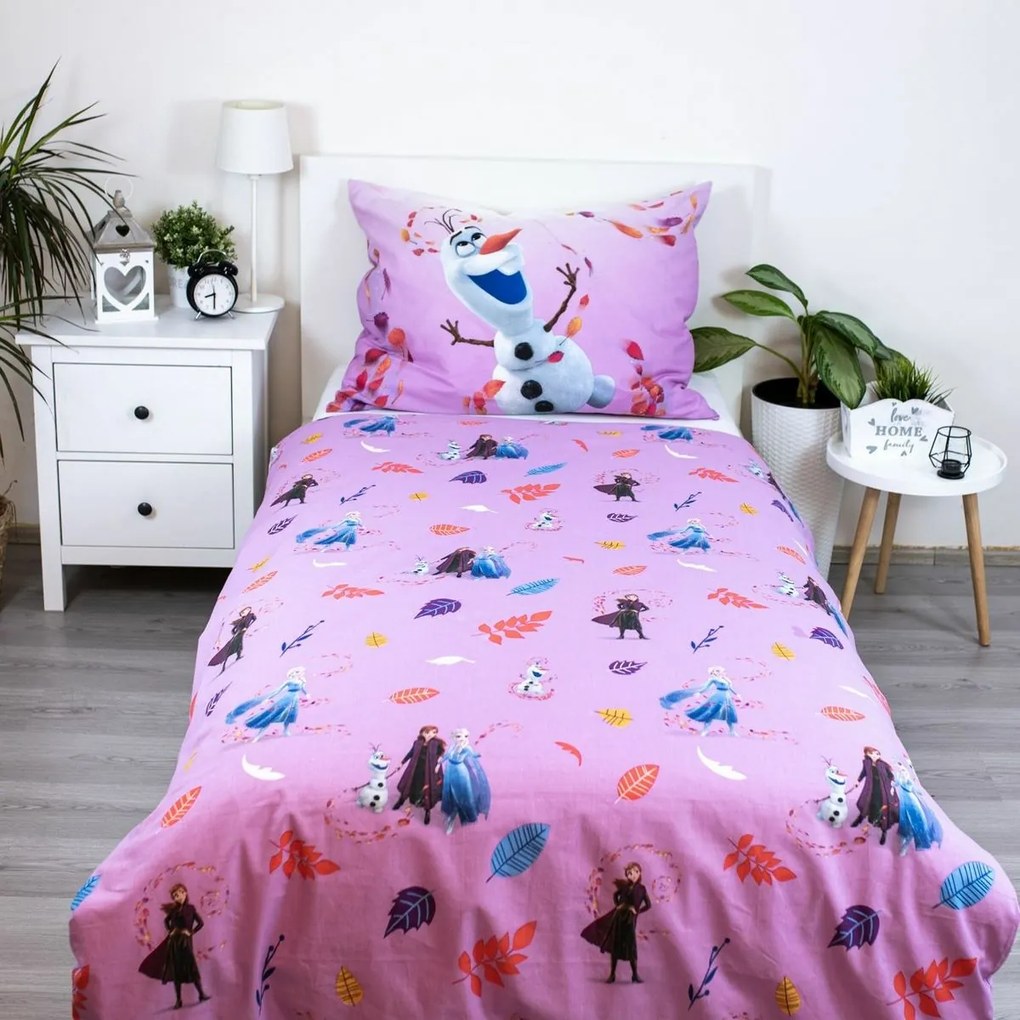 Jerry Fabrics Pościel bawełniana Frozen "Magical time", 140 x 200 cm, 60 x 80 cm, 140 x 200 cm, 60 x 80 cm