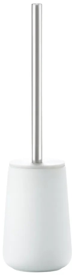 Biała porcelanowa szczotka do WC Nova − Zone