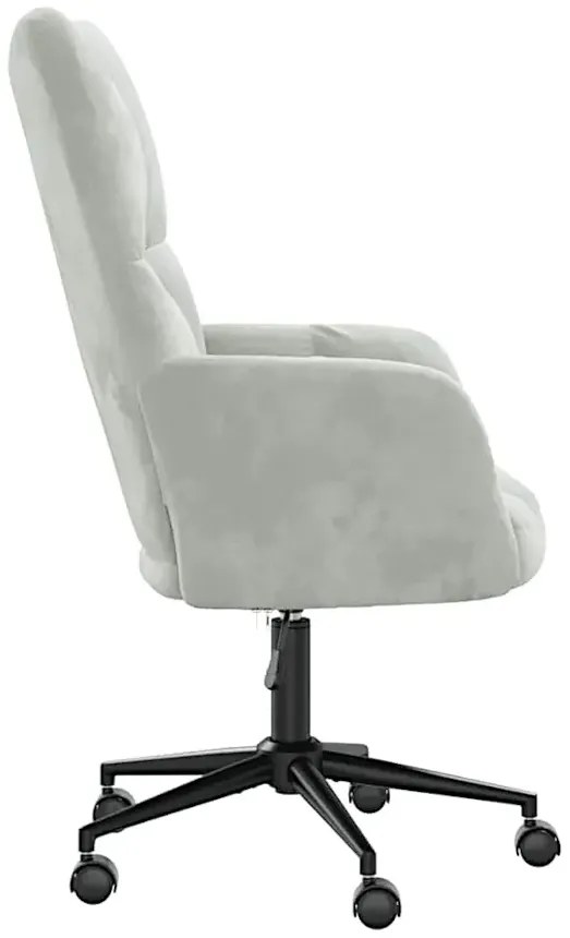 Fotel do biurka glamour jasnoszary - Grado