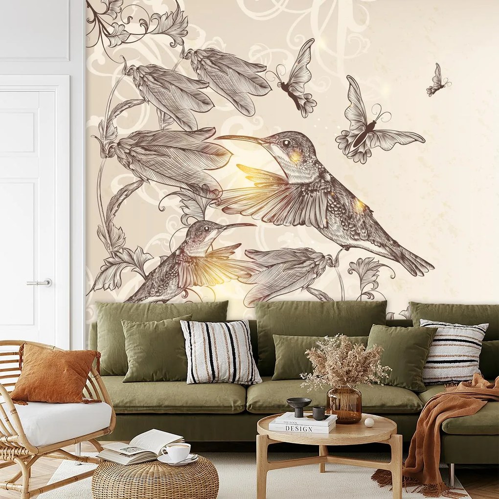 Fototapeta - Kolibry (196x136 cm)