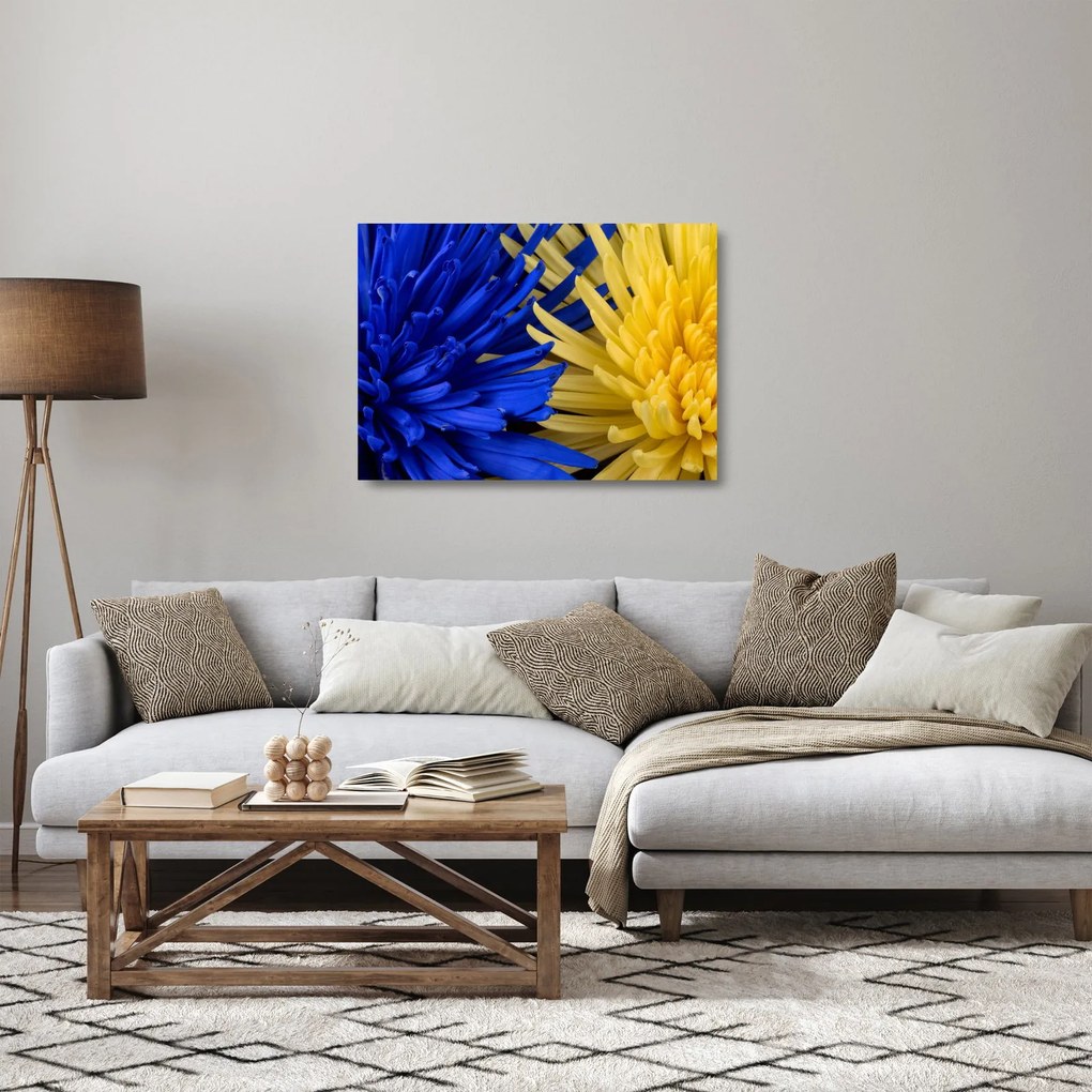 Obraz na szkle - szczegóły kwiatów (70x50 cm)