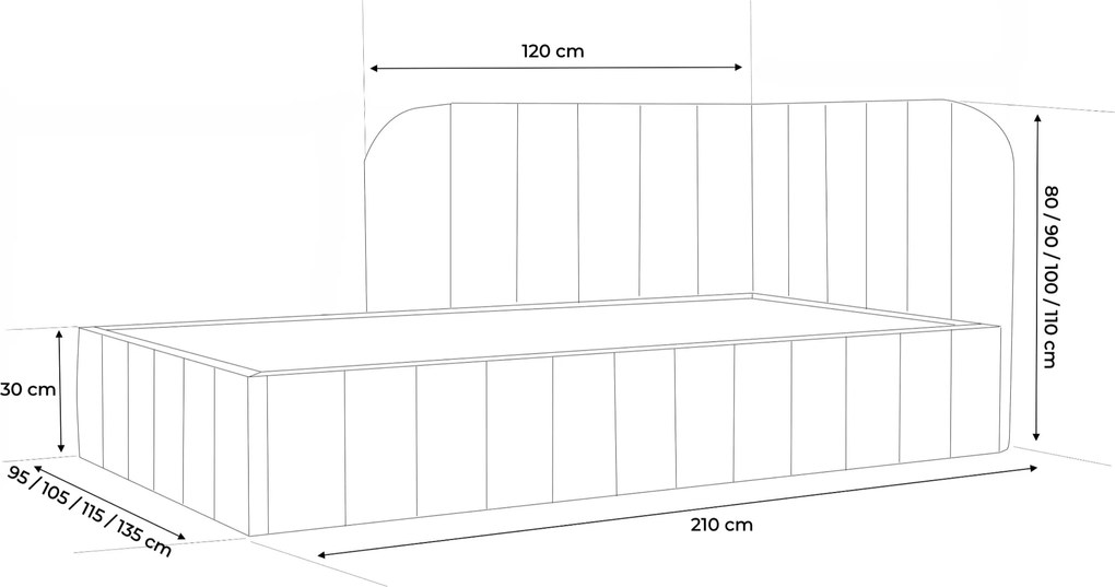 Łóżko dziecięco-młodzieżowe SZYMI - 120x200