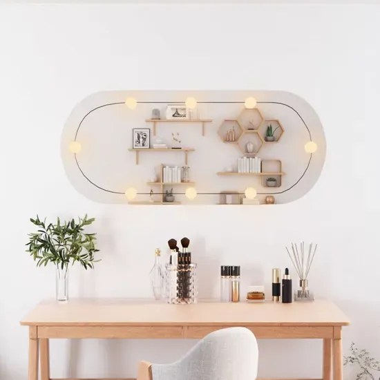 Owalne lustro z oświetleniem LED 25x60 cm H5-E75