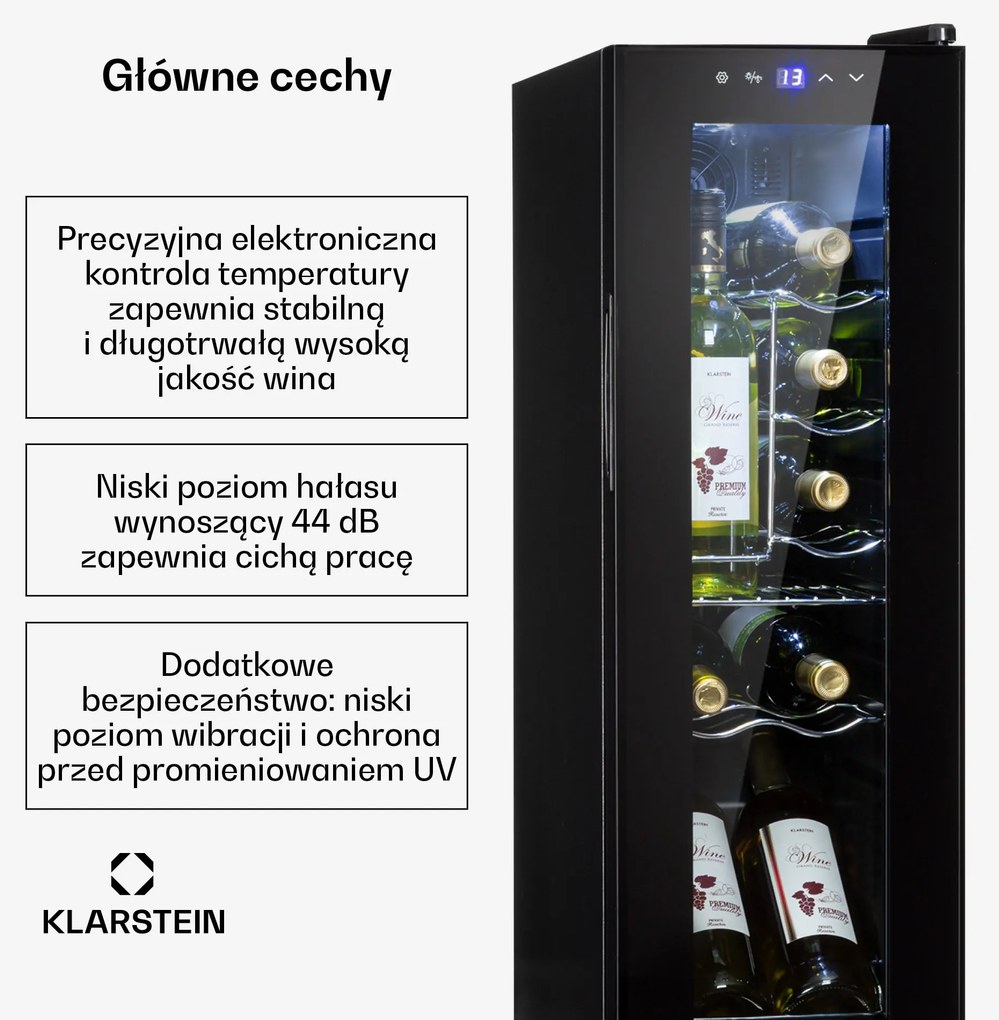 Klarstein Shiraz 12 Slim Chłodziarka do wina