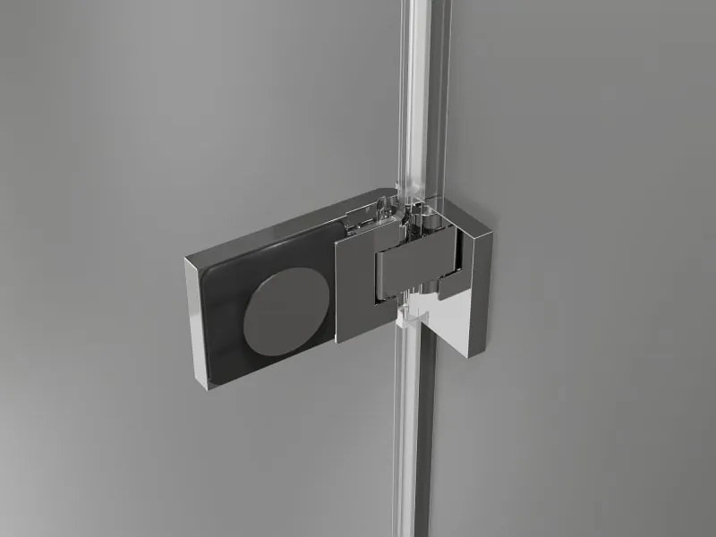 Mexen Lunar-F drzwi prysznicowe składane lewe 65 cm, transparent, chrom - 836-065-000-01-00-L