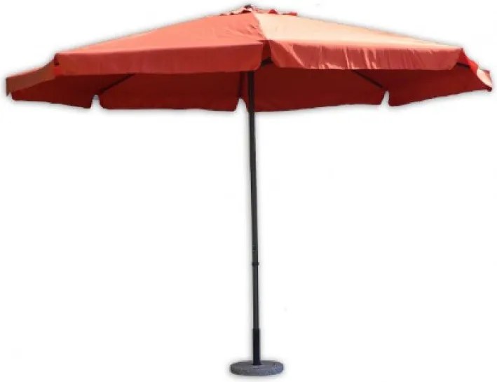 Parasol ogrodowy STANDART terakota z korbką ø4 m