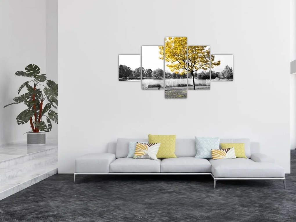 Obraz - Odpoczynek w parku (125x70 cm)