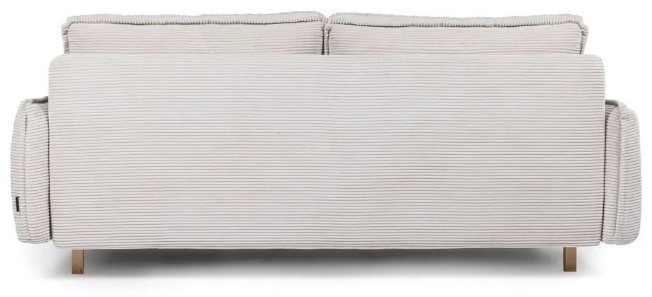 Beżowa sztruksowa rozkładana sofa 218 cm Tori – Bonami Selection