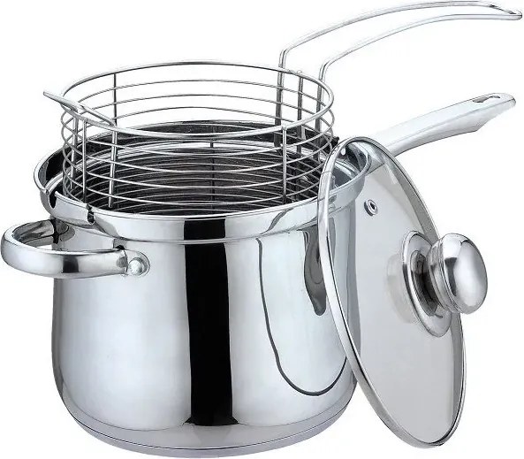 Stalowy garnek z koszykiem do smażenia 3,6L W2-S11