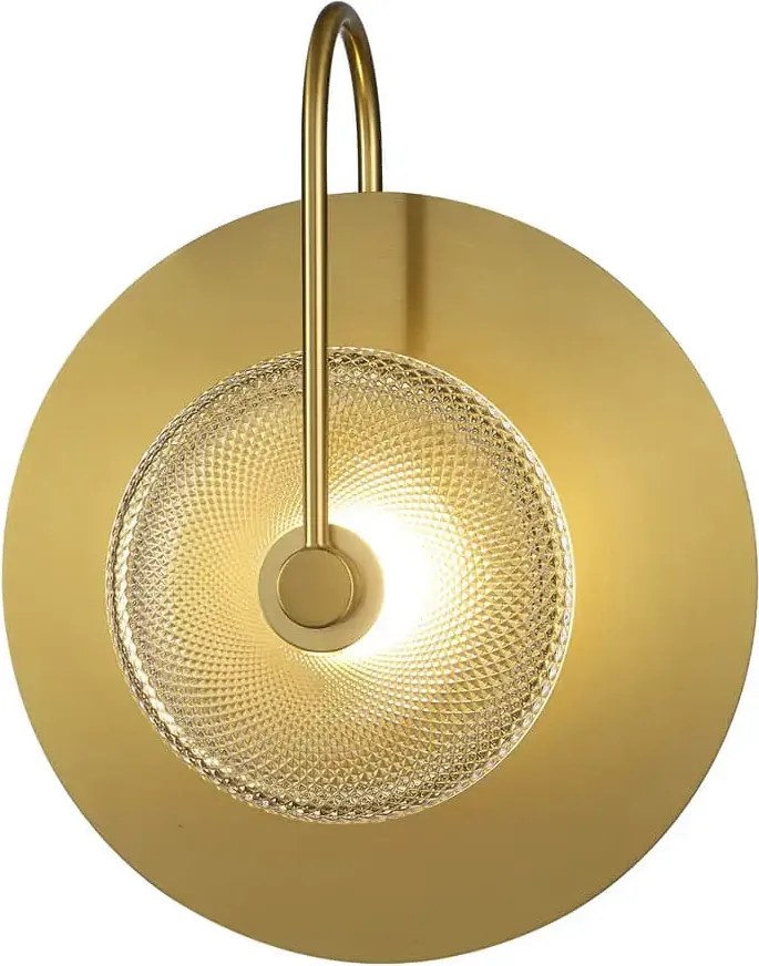 Augen Przezroczysty – nowoczesny kinkiet LED złoty 29 cm do eleganckich wnętrz