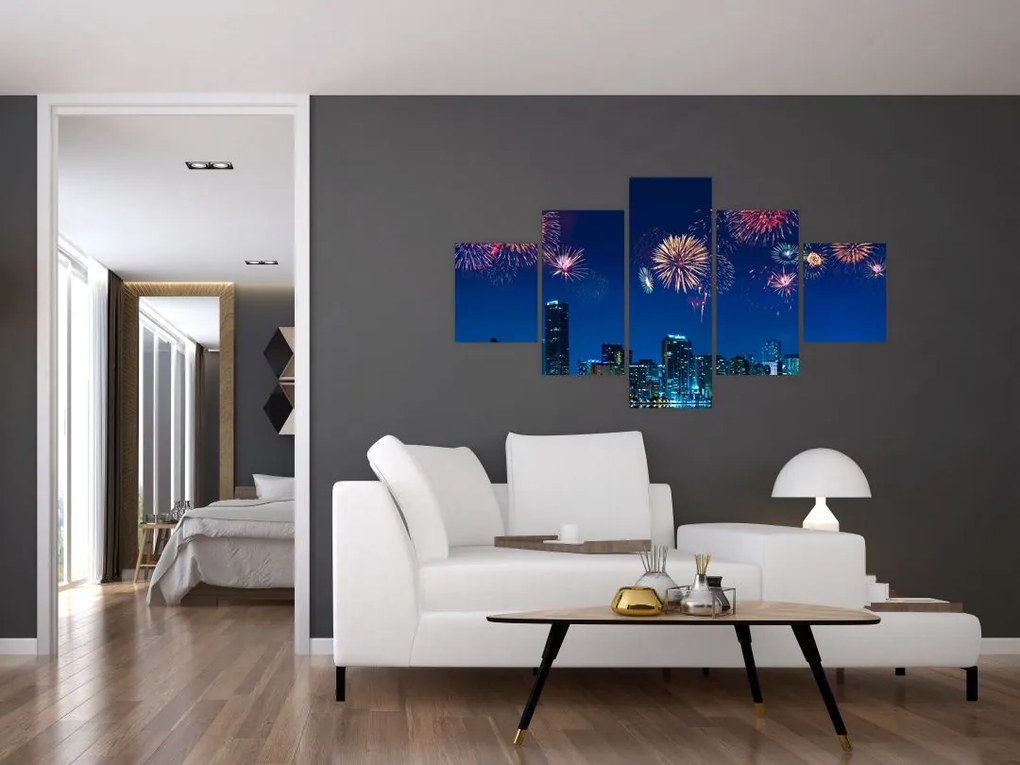 Obraz - Fajerwerki w Miami (125x70 cm)