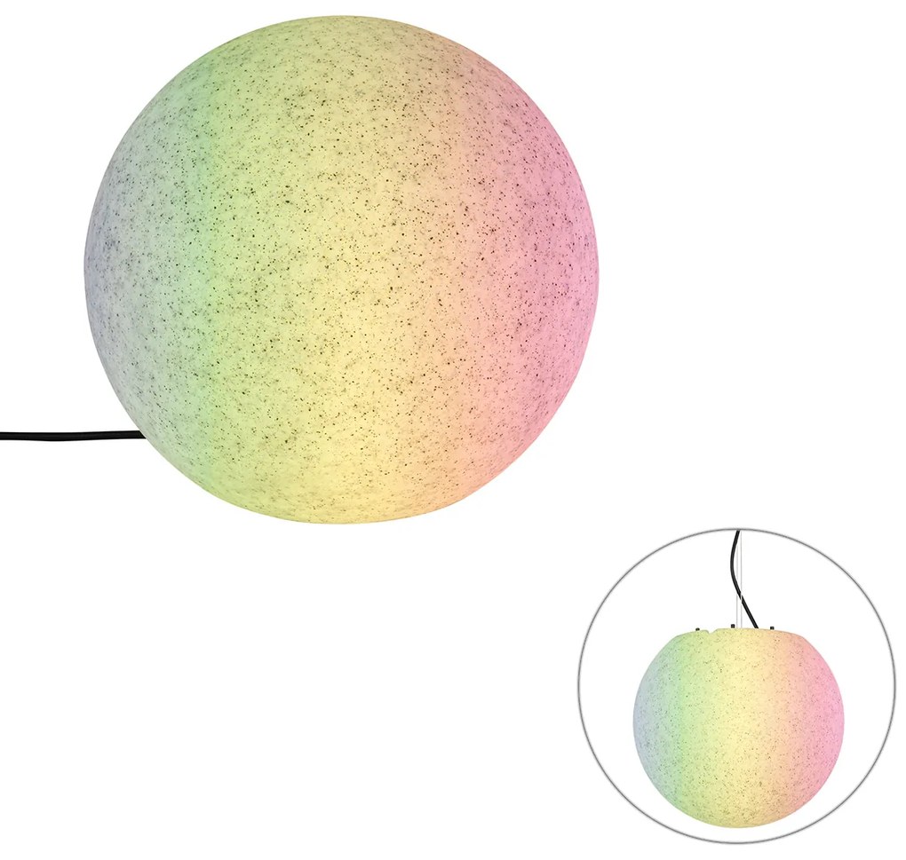 Zewnetrzna Inteligentna lampa zewnętrzna szara 35 cm IP44 z Wifi A60 - Nura Nowoczesny Oswietlenie zewnetrzne