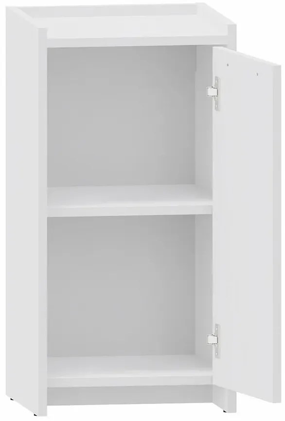 Nowoczesna wąska biała komoda - P0-R97