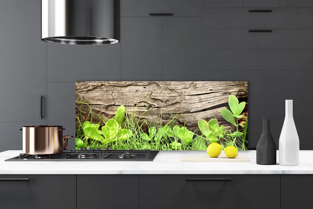 Panel Szklany Kwiaty Ukryte w Trawie