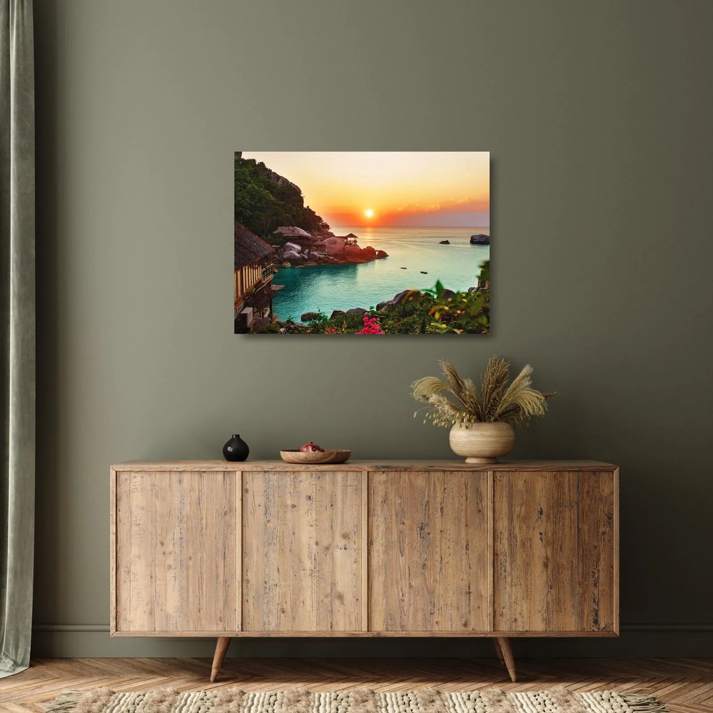 Obraz na szkle - piękna plaża (70x50 cm)