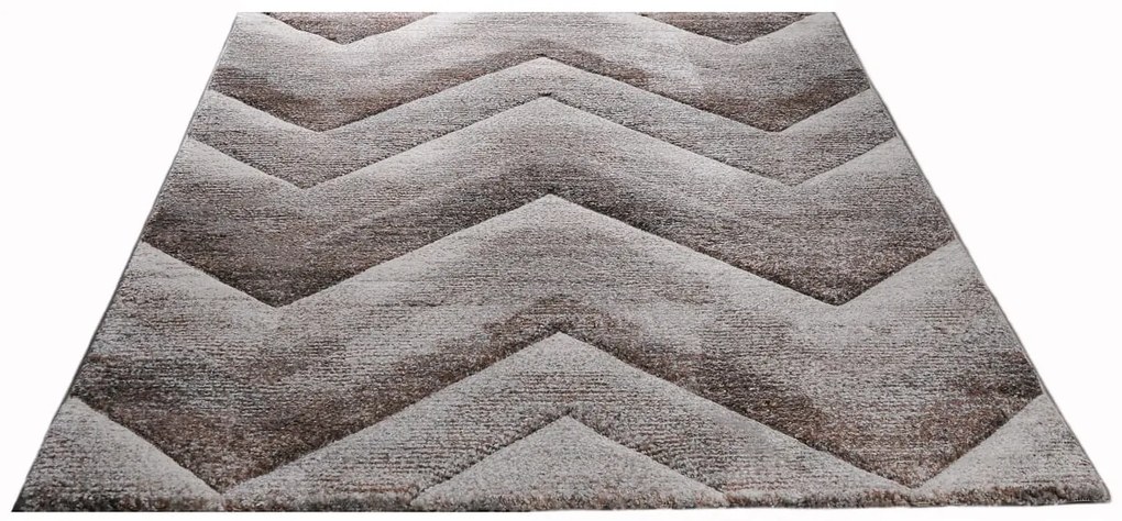 Dywan Diamond New jodełka szaro-beżowy 160 cm x 220 cm