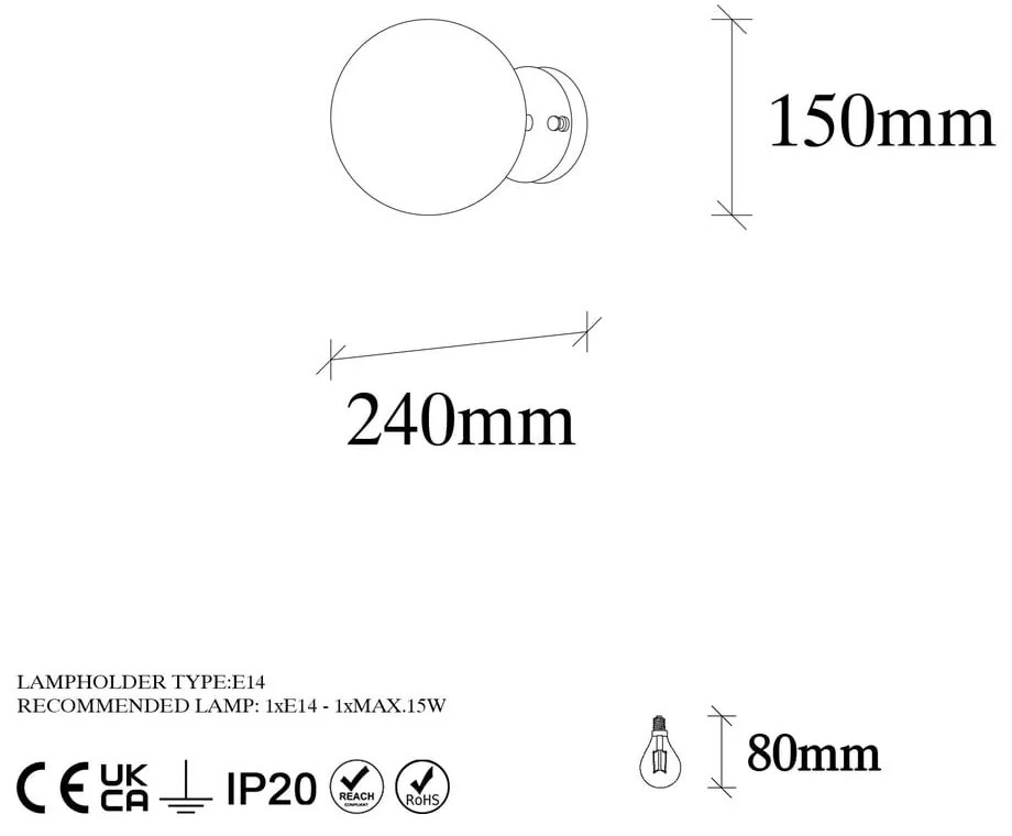 Kinkiet w biało-złotym kolorze ø 15 cm Atmaca – Opviq lights