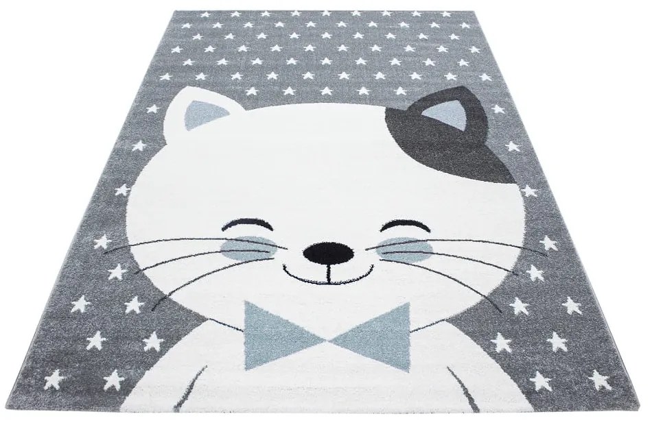 Dywan dziecięcy Kids Kotek niebieski 120 cm x 170 cm
