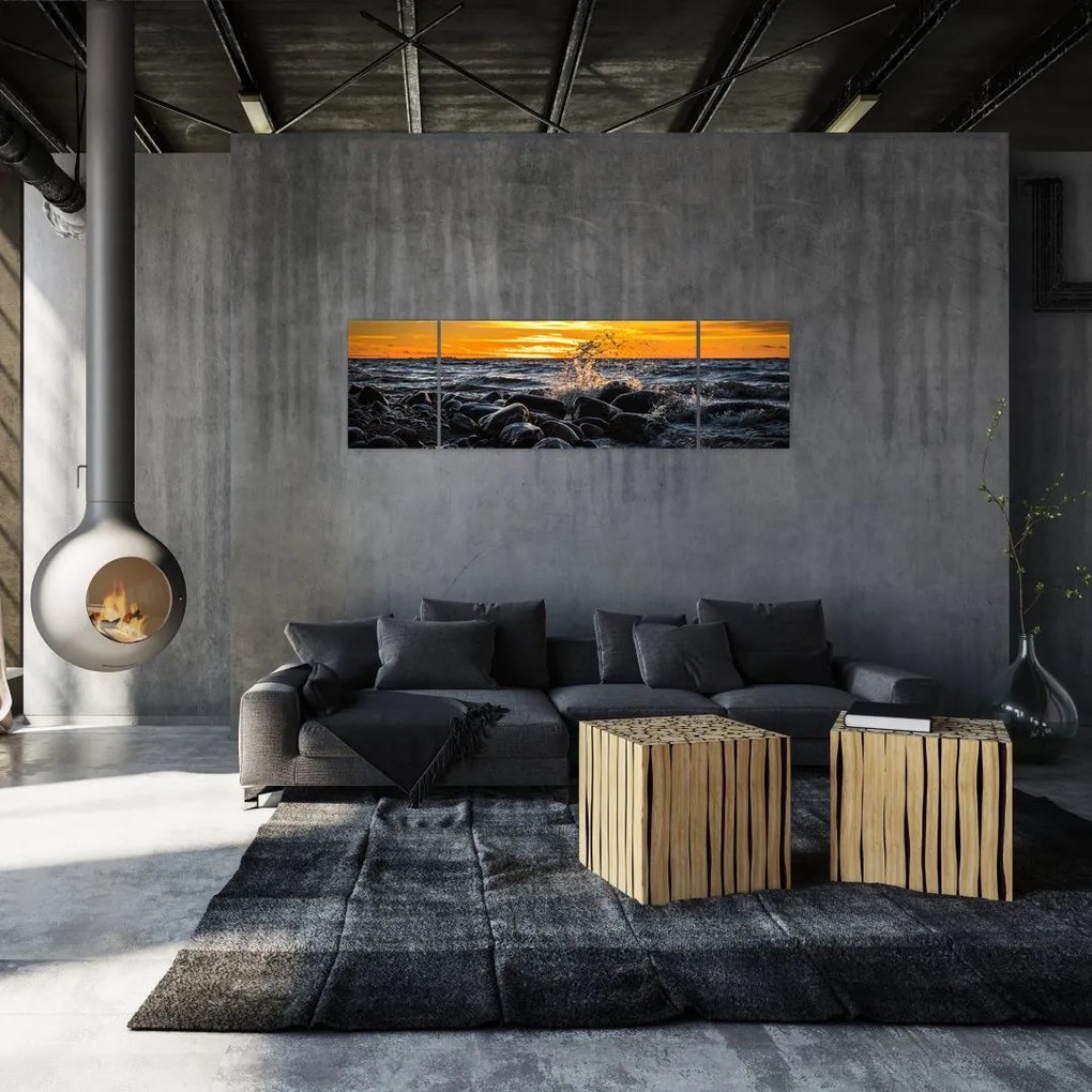 Obraz fal morskich (170x50 cm)