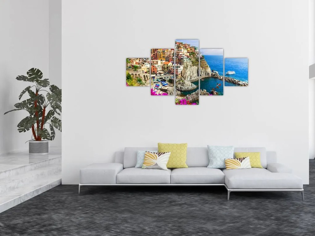 Obraz - Włoska wioska Manarola (125x70 cm)