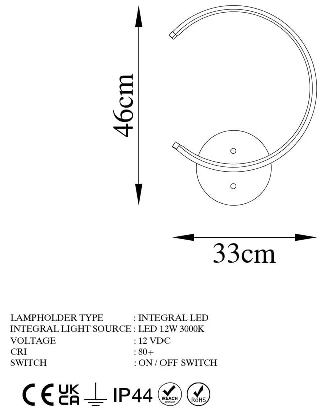 Kinkiet LED w kolorze złota ø 10 cm Moon – Opviq lights