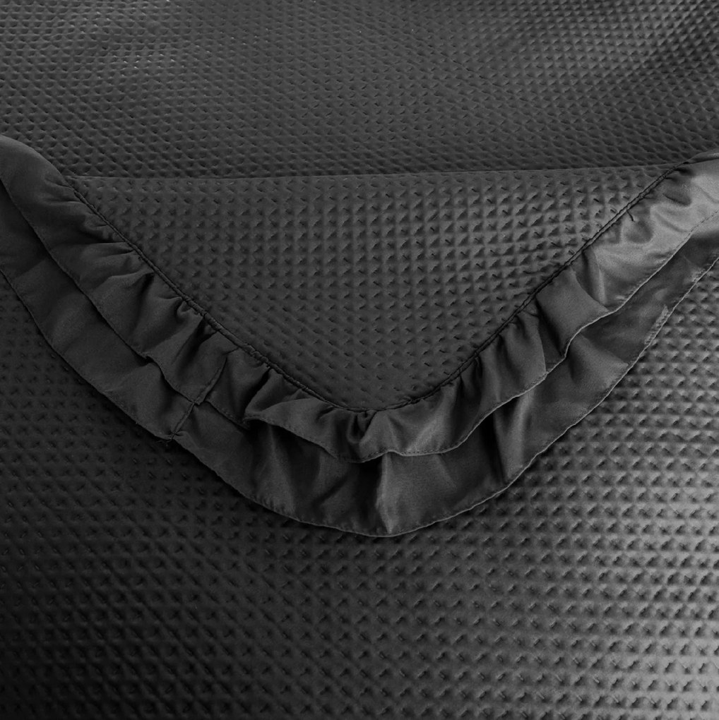 Narzuta na łóżko MONTEGO, czarna Rozmiar: 200 x 220 cm