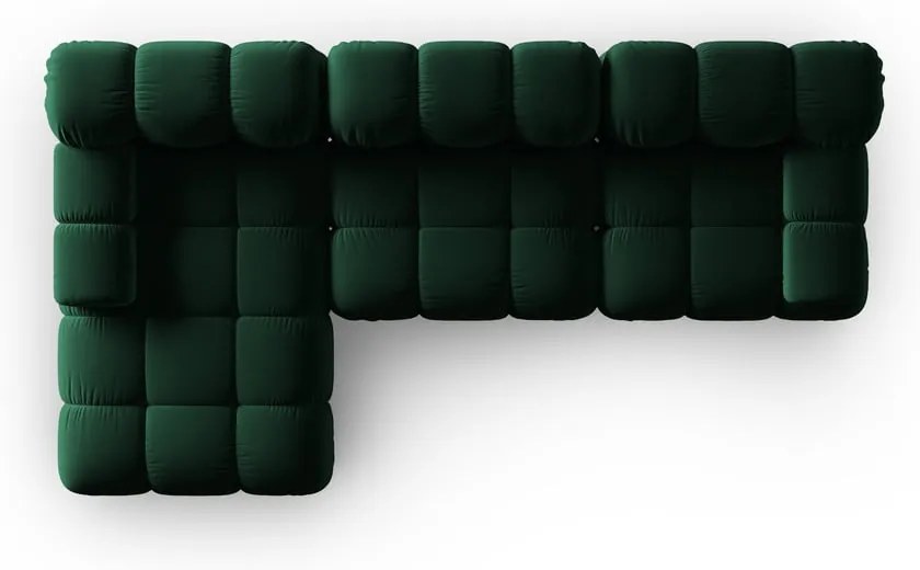 Zielona aksamitna sofa 285 cm Bellis – Micadoni Home