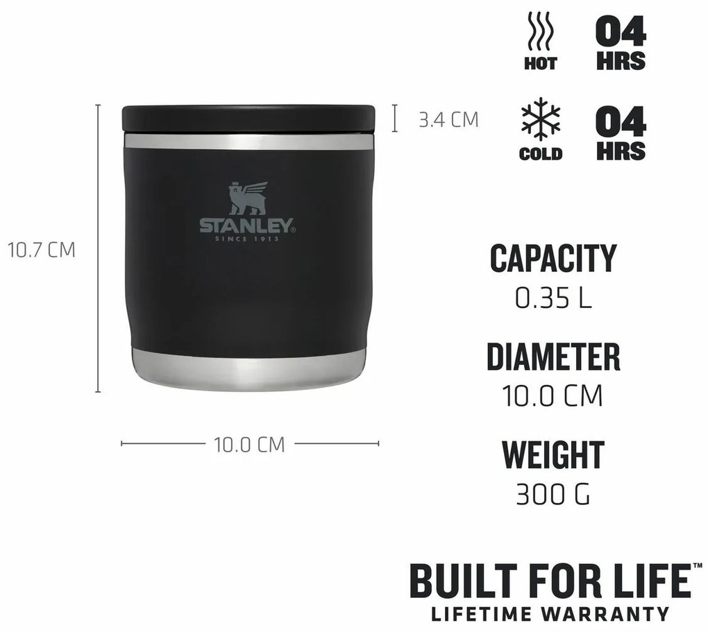 Termos na żywność Stanley Adventure To-Go 350 ml Black czarny