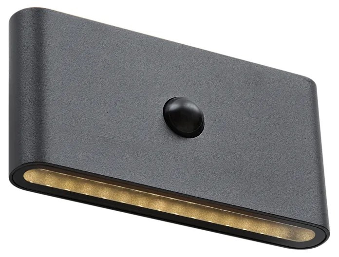 Zewnetrzna Wall Lamp Black Lux Sensor Magnetic Incl. LED Rechargeable - Batt Nowoczesny Oswietlenie zewnetrzne