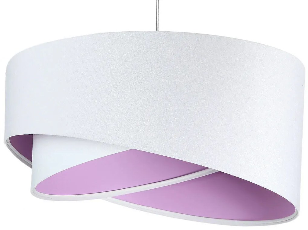 Biało-liliowa asymetryczna lampa wisząca - EX990 C5-D58