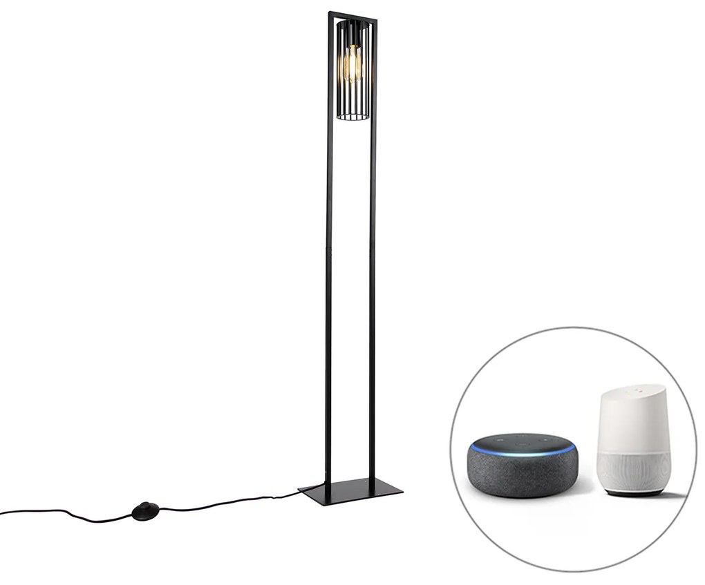 Inteligentna nowoczesna lampa stojąca czarna w tym WiFi ST64 - Balenco Wazo Nowoczesny Oswietlenie wewnetrzne