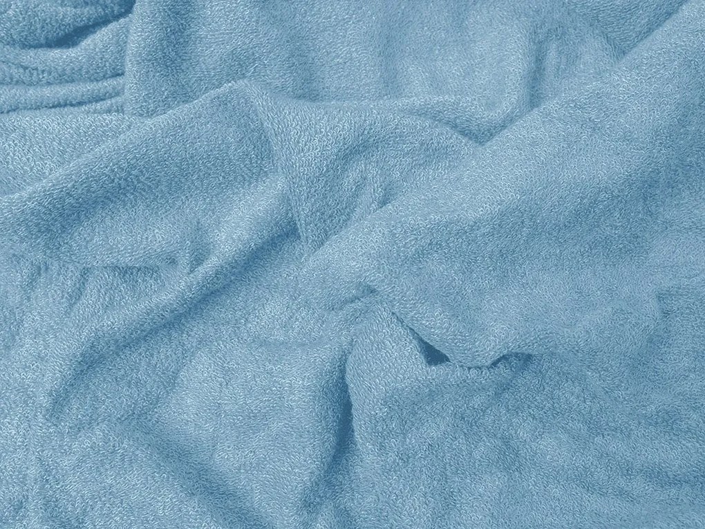PrzytulneMieszkanie.pl Prześcieradło frotté POLY jasnoniebieskie 90 x 200 cm