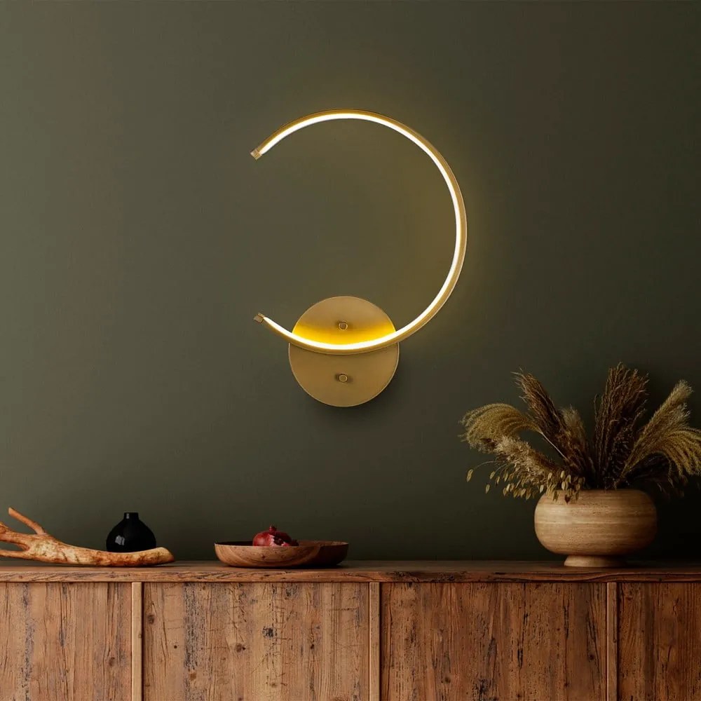 Kinkiet LED w kolorze złota ø 10 cm Moon – Opviq lights